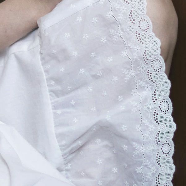 オーガニックコットン ライラックレースキャミドレス