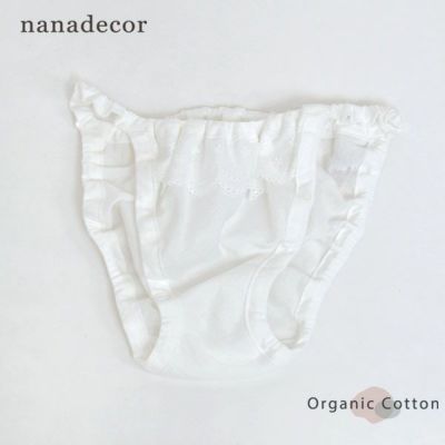 オーガニックコットン ライラックレースストリングショーツ