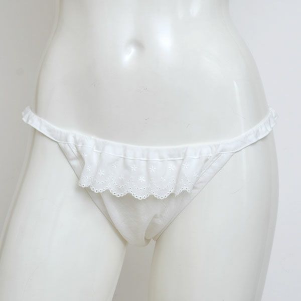 オーガニックコットン ライラックレースストリングショーツ