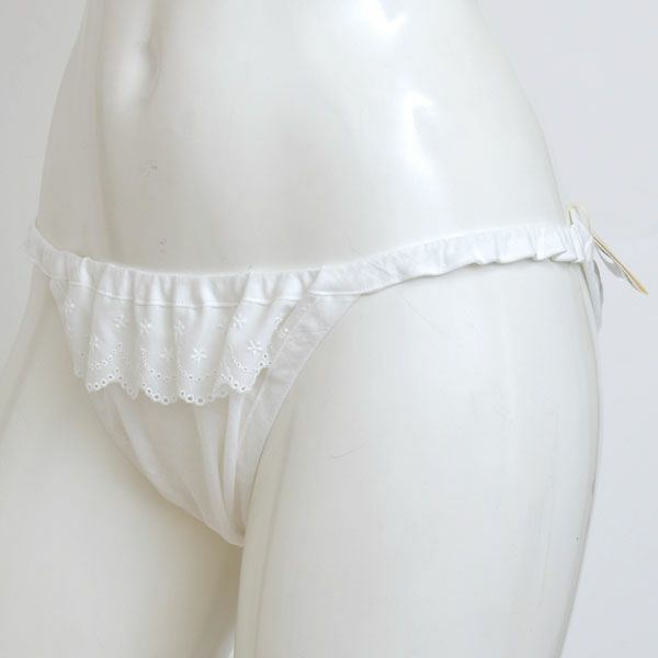 オーガニックコットン ライラックレースストリングショーツ