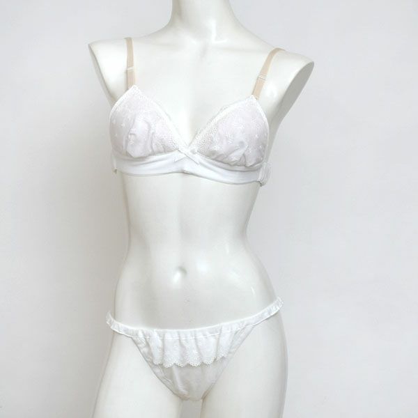 オーガニックコットン ライラックレースストリングショーツ