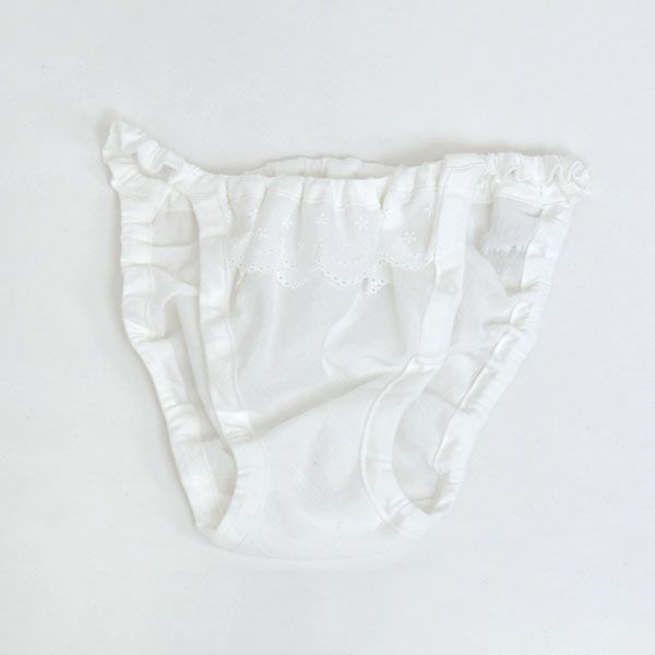 オーガニックコットン ライラックレースストリングショーツ