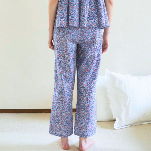 オーガニックコットン リバティキャンディフラワーフリルパジャマ