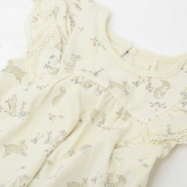 オーガニックコットン ベビー フリル袖ドレス&ブルマ