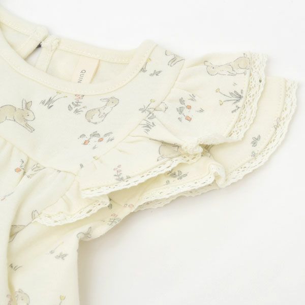 オーガニックコットン ベビー フリル袖ドレス&ブルマ