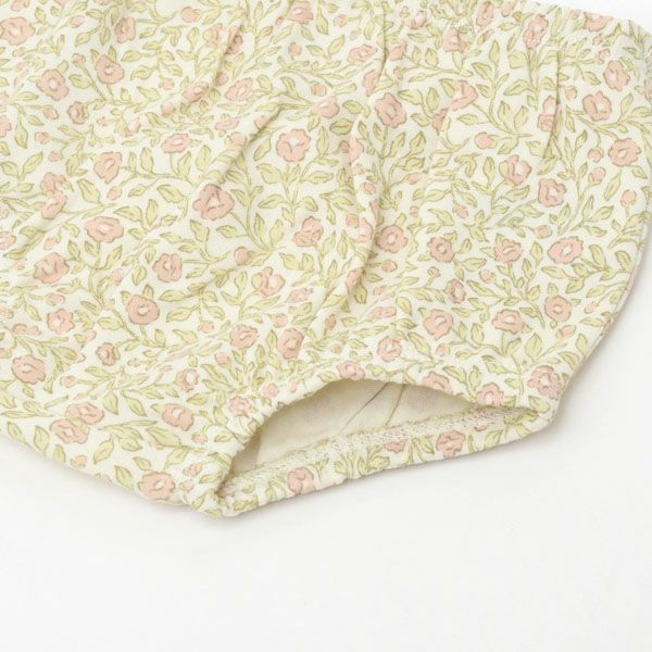 オーガニックコットン ベビー フリル袖ドレス&ブルマ