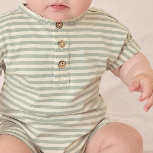 オーガニックコットン ベビーショートスリーブロンパース