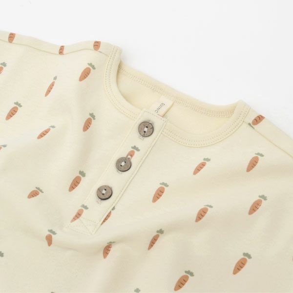 オーガニックコットン ベビーショートスリーブロンパース