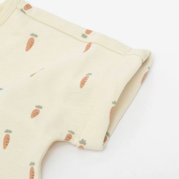 オーガニックコットン ベビーショートスリーブロンパース