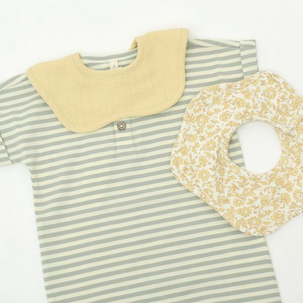 オーガニックコットン ベビーショートスリーブロンパース