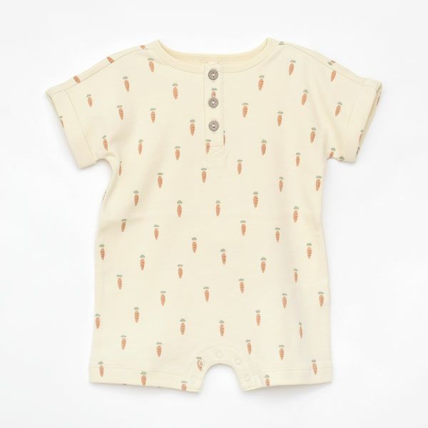 オーガニックコットン ベビーショートスリーブロンパース