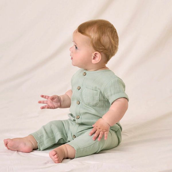 オーガニックコットン ベビーチャーリージャンプスーツ
