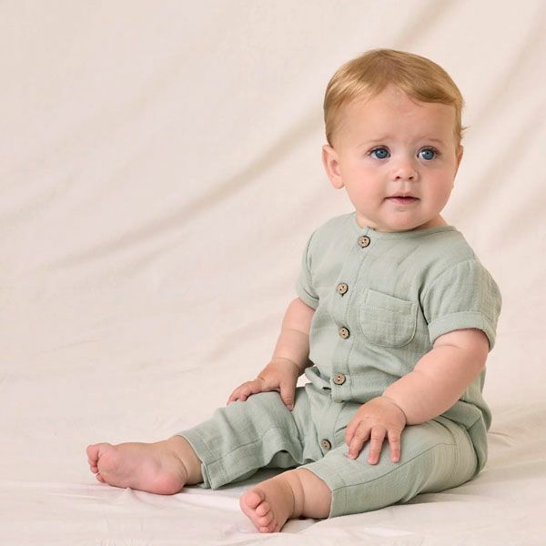 オーガニックコットン ベビーチャーリージャンプスーツ