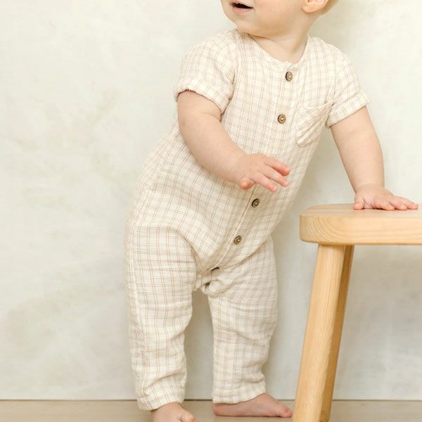 オーガニックコットン ベビーチャーリージャンプスーツ