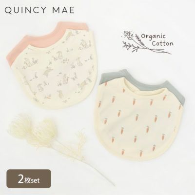 オーガニックコットン ベビー スナップビブ 2枚組