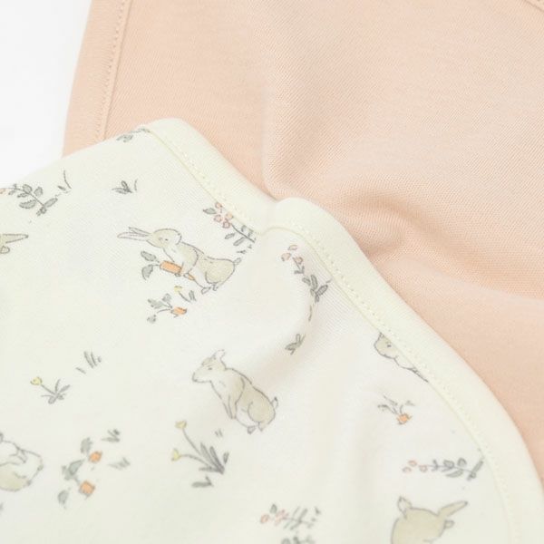 オーガニックコットン ベビー スナップビブ 2枚組