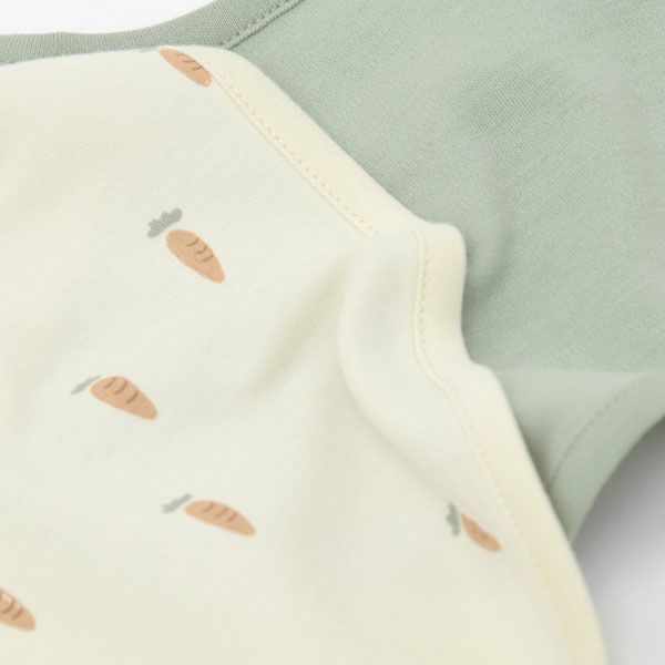 オーガニックコットン ベビー スナップビブ 2枚組