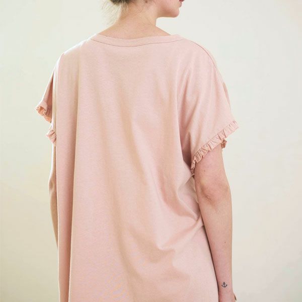 オーガニックコットン ローズマリージャージーフリルトップス