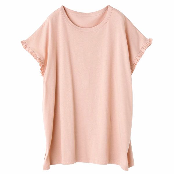 オーガニックコットン ローズマリージャージーフリルトップス