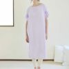 オーガニックコットン カラーガーゼローズマリーロングドレス