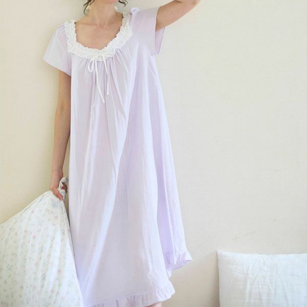 オーガニックコットン カラーガーゼカップ付きアネモネドレス