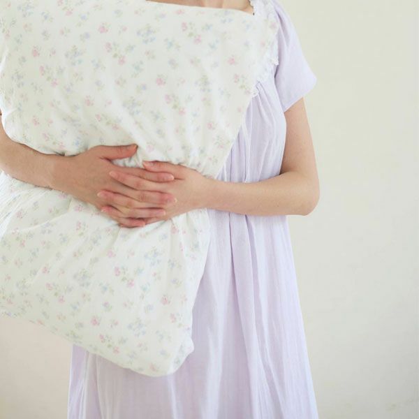 オーガニックコットン カラーガーゼカップ付きアネモネドレス