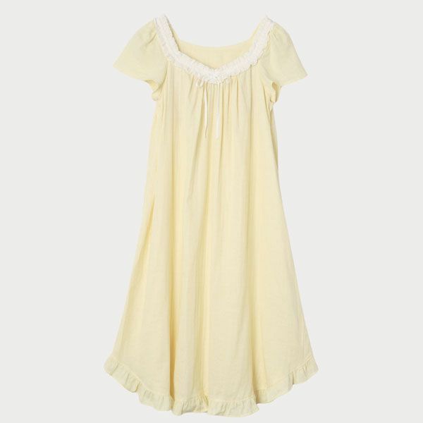 オーガニックコットン カラーガーゼカップ付きアネモネドレス