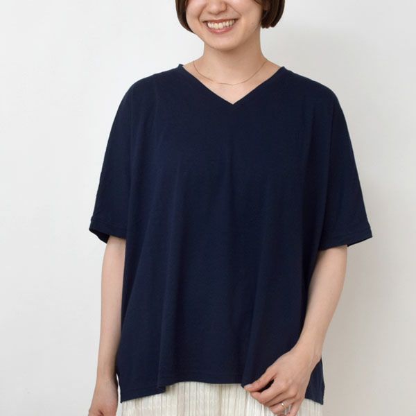 オーガニックコットン VネックTシャツ