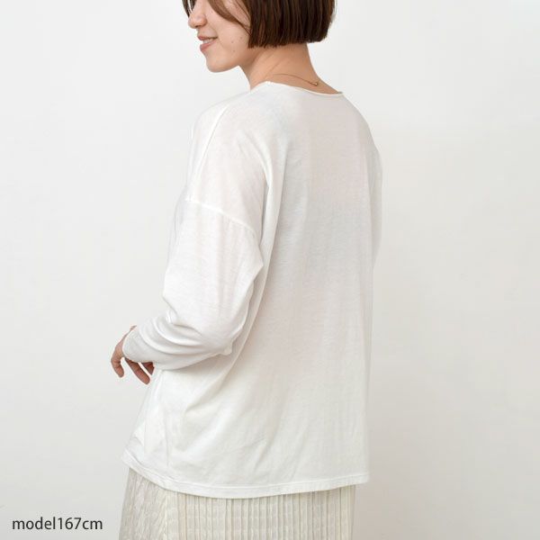 オーガニックコットン 長袖プルオーバー