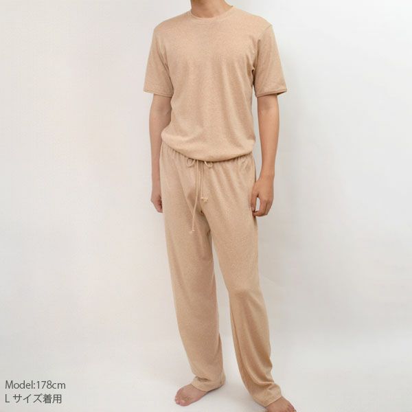 オーガニックコットン メンズ リラクシングウェア 半袖トップス