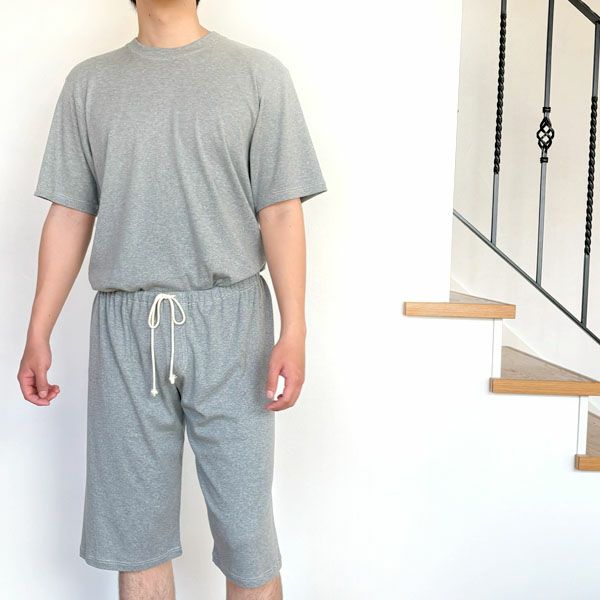 オーガニックコットン メンズ リラクシングウェア 半袖トップス