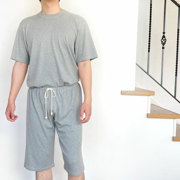 オーガニックコットン メンズ リラクシングウェア 半袖トップス