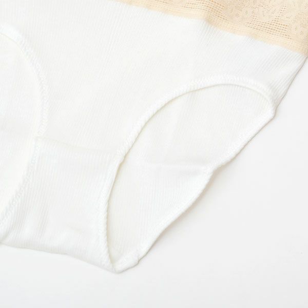 オーガニックコットン レース付きテレコショーツ