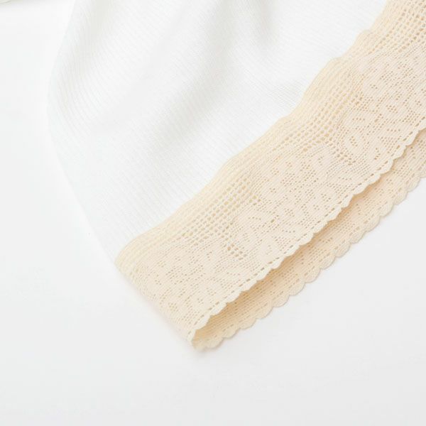 オーガニックコットン レース付きテレコショーツ