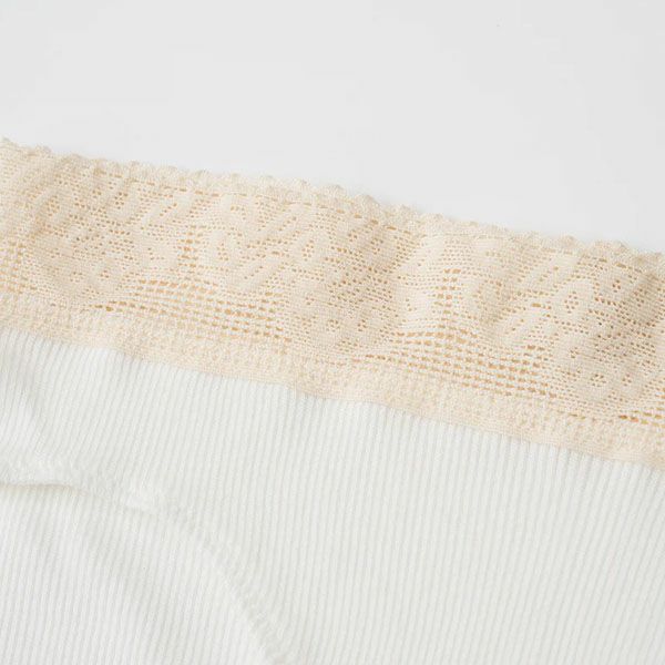 オーガニックコットン レース付きテレコショーツ