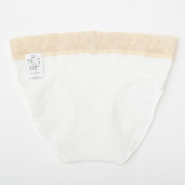 オーガニックコットン レース付きテレコショーツ