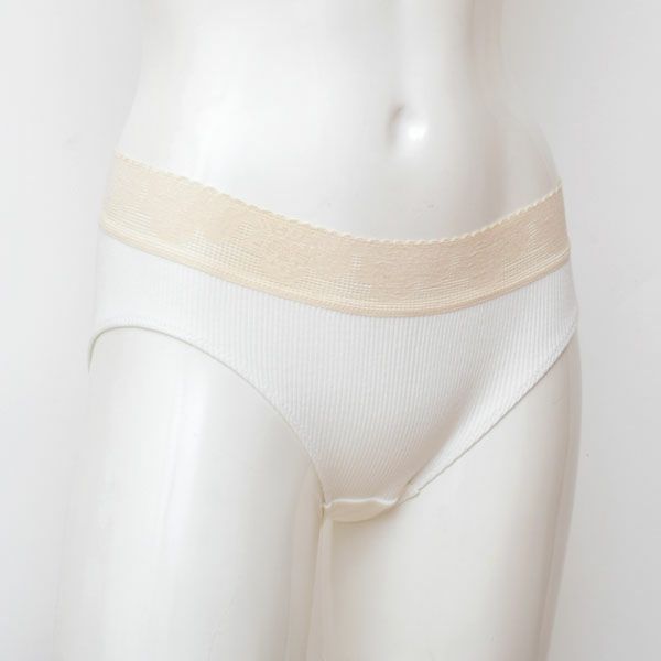 オーガニックコットン レース付きテレコショーツ