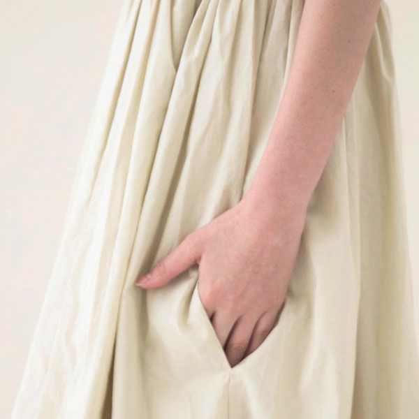 オーガニックコットン スパンリブアメスリコンビワンピース