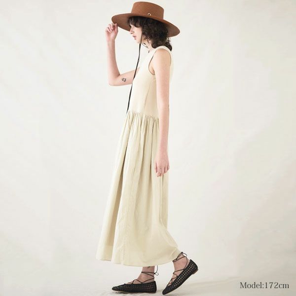 オーガニックコットン スパンリブアメスリコンビワンピース