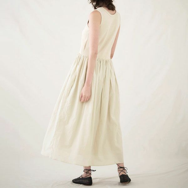 オーガニックコットン スパンリブアメスリコンビワンピース