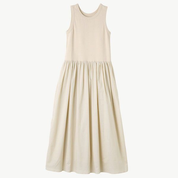 オーガニックコットン スパンリブアメスリコンビワンピース
