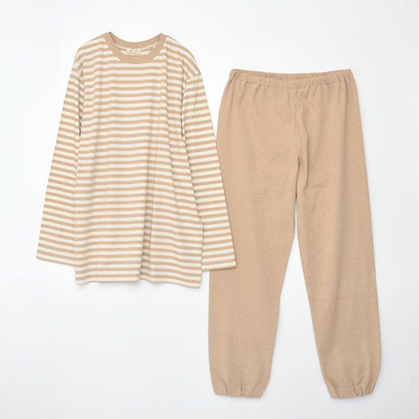 オーガニックコットン メンズボーダーパジャマ