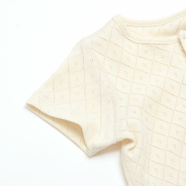 オーガニックコットンロンパース型肌着