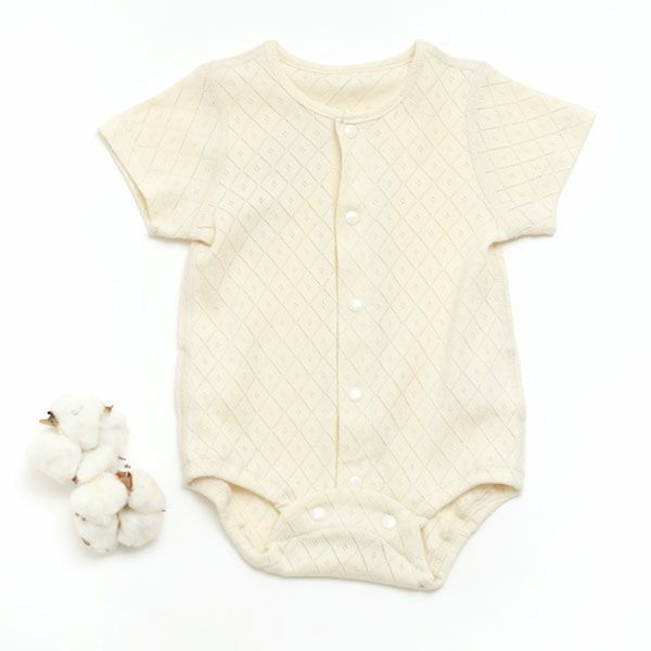 オーガニックコットンロンパース型肌着