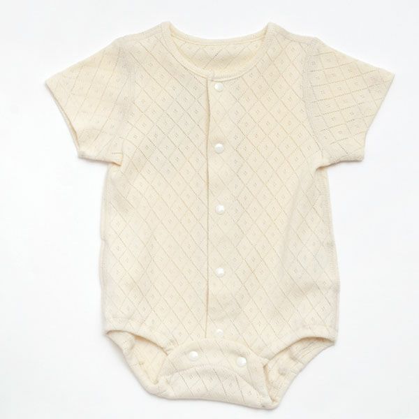 オーガニックコットンロンパース型肌着