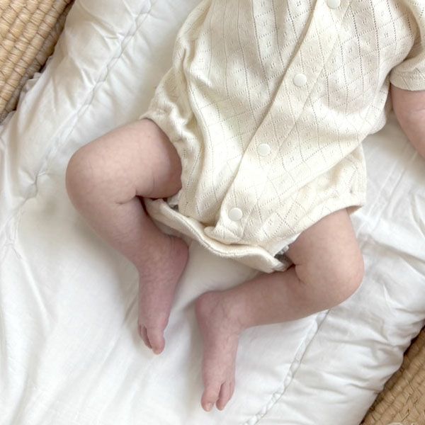 オーガニックコットンロンパース型肌着