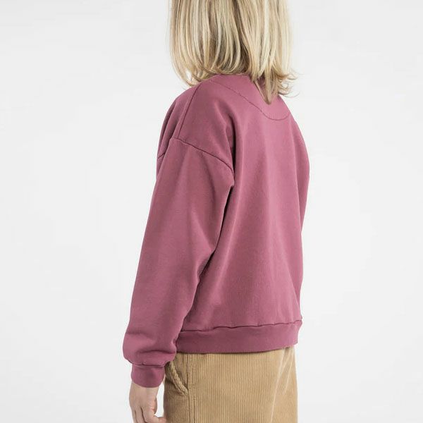 オーガニックコットン キッズ 裏起毛 クルーネックスウェットシャツ