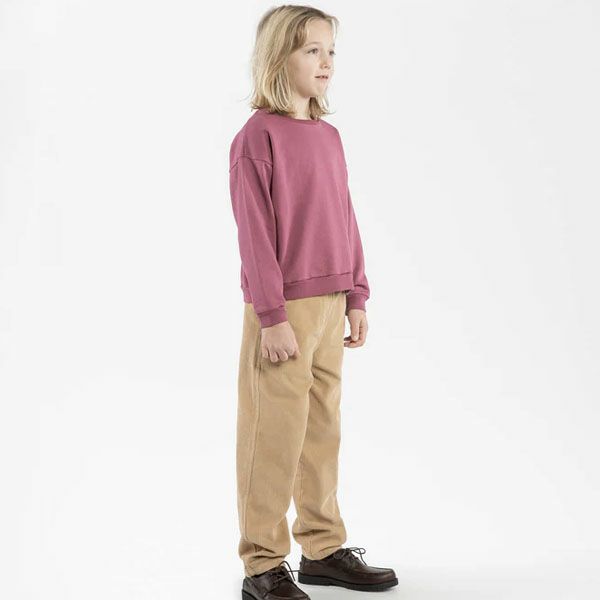 オーガニックコットン キッズ 裏起毛 クルーネックスウェットシャツ