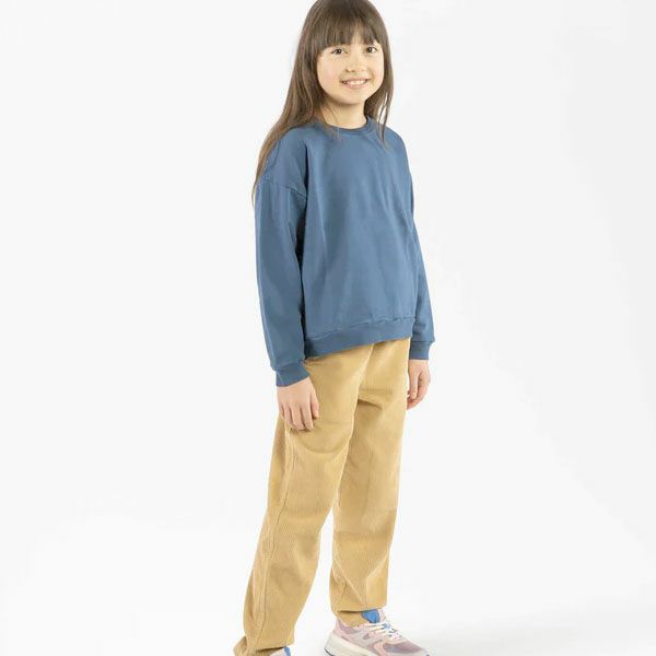 オーガニックコットン キッズ 裏起毛 クルーネックスウェットシャツ
