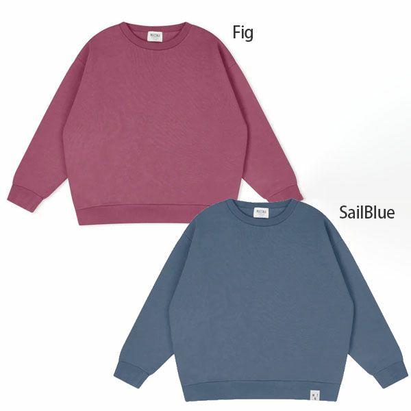 オーガニックコットン キッズ 裏起毛 クルーネックスウェットシャツ
